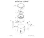 Maytag MVW5430PBK0 basket and tub parts diagram