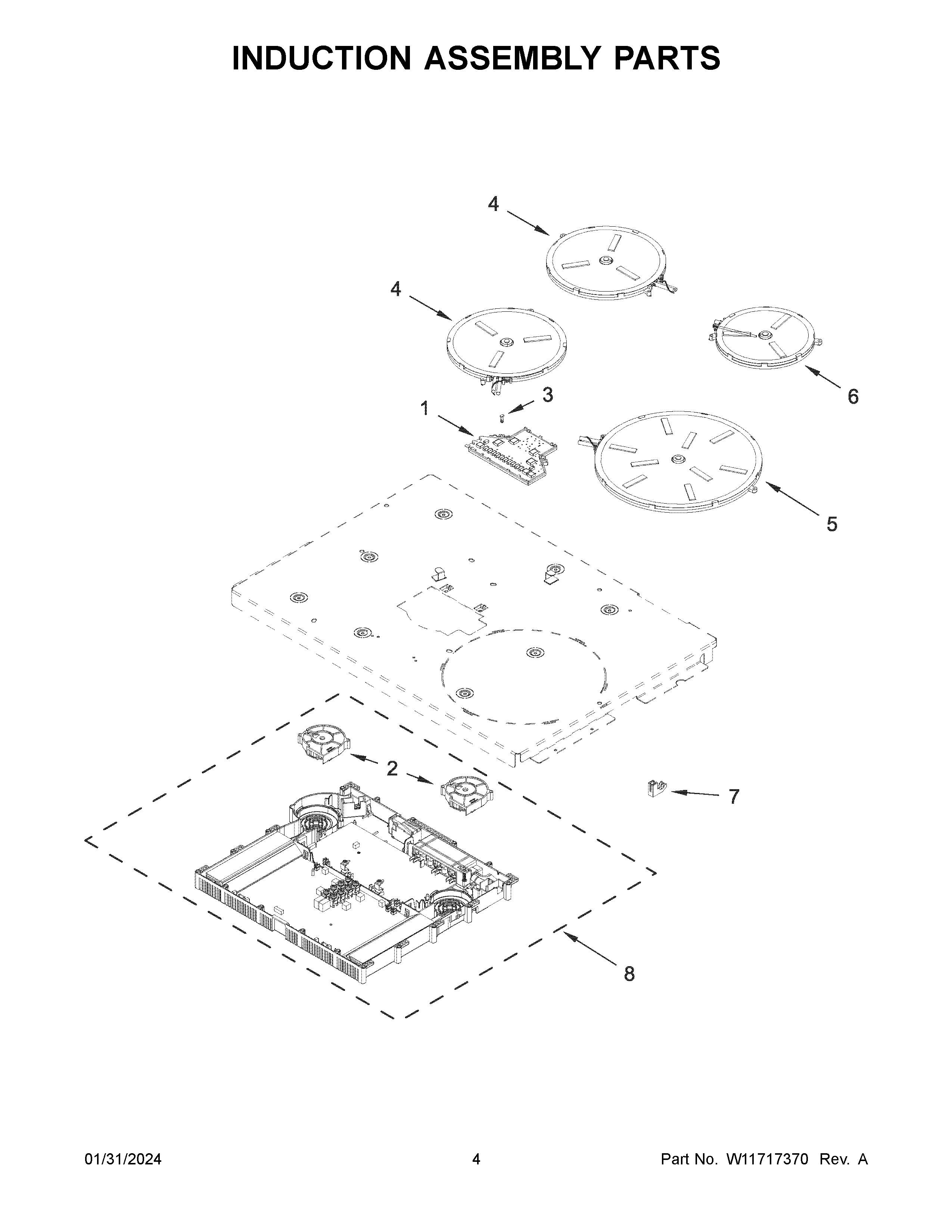 Induction assembly parts