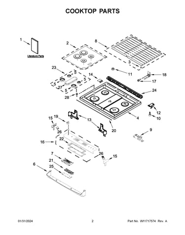 Cooktop parts