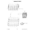 Whirlpool UDT555SAHP0 dishrack parts diagram