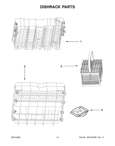 Dishrack parts