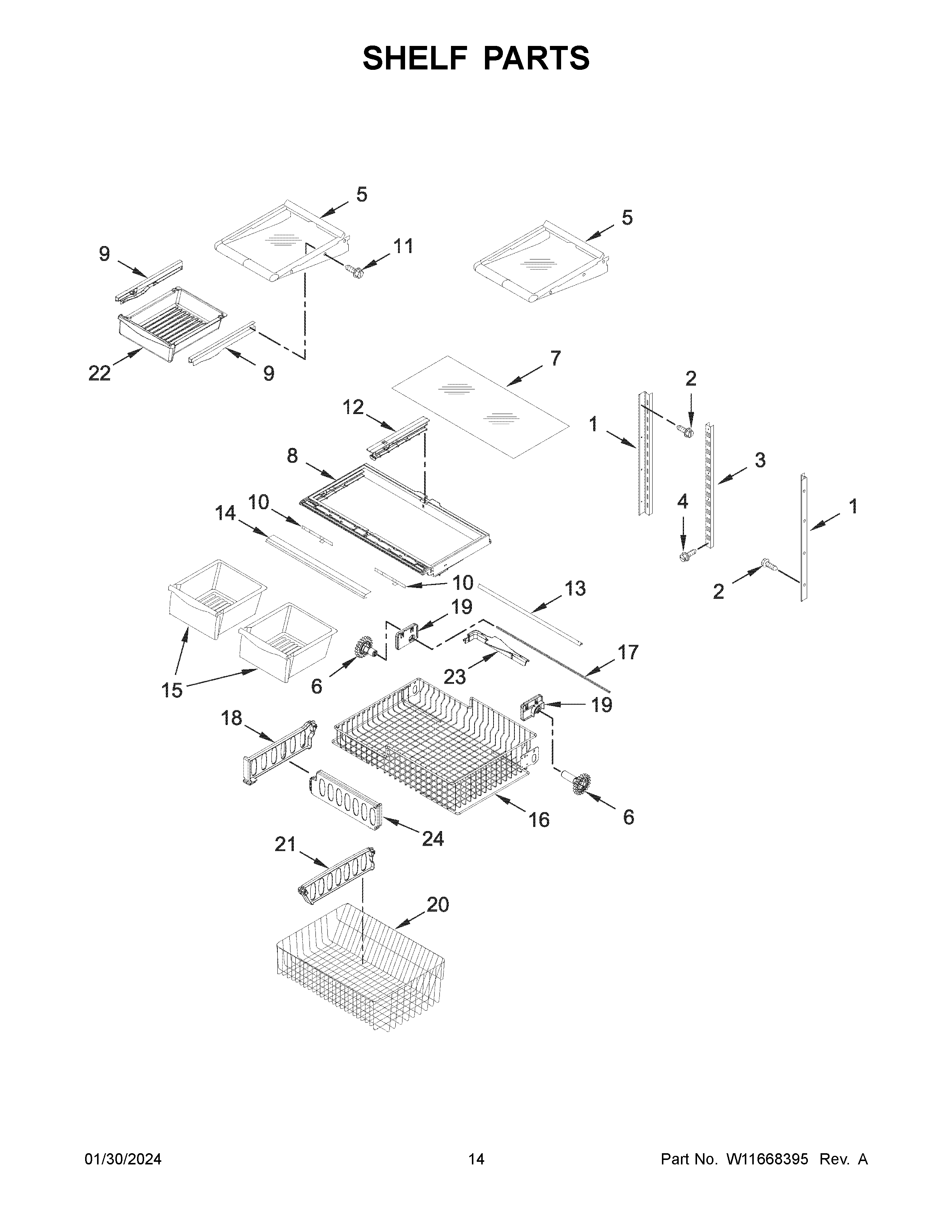 Shelf parts