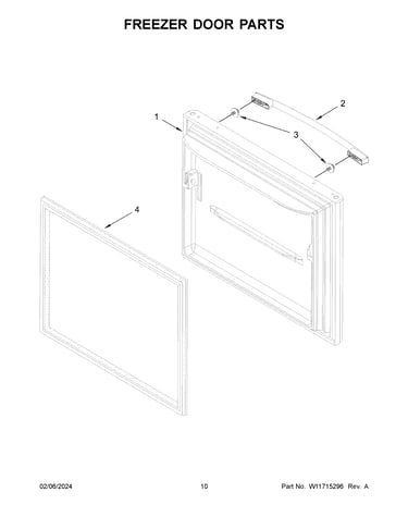 Freezer door parts