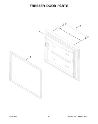 Freezer door parts