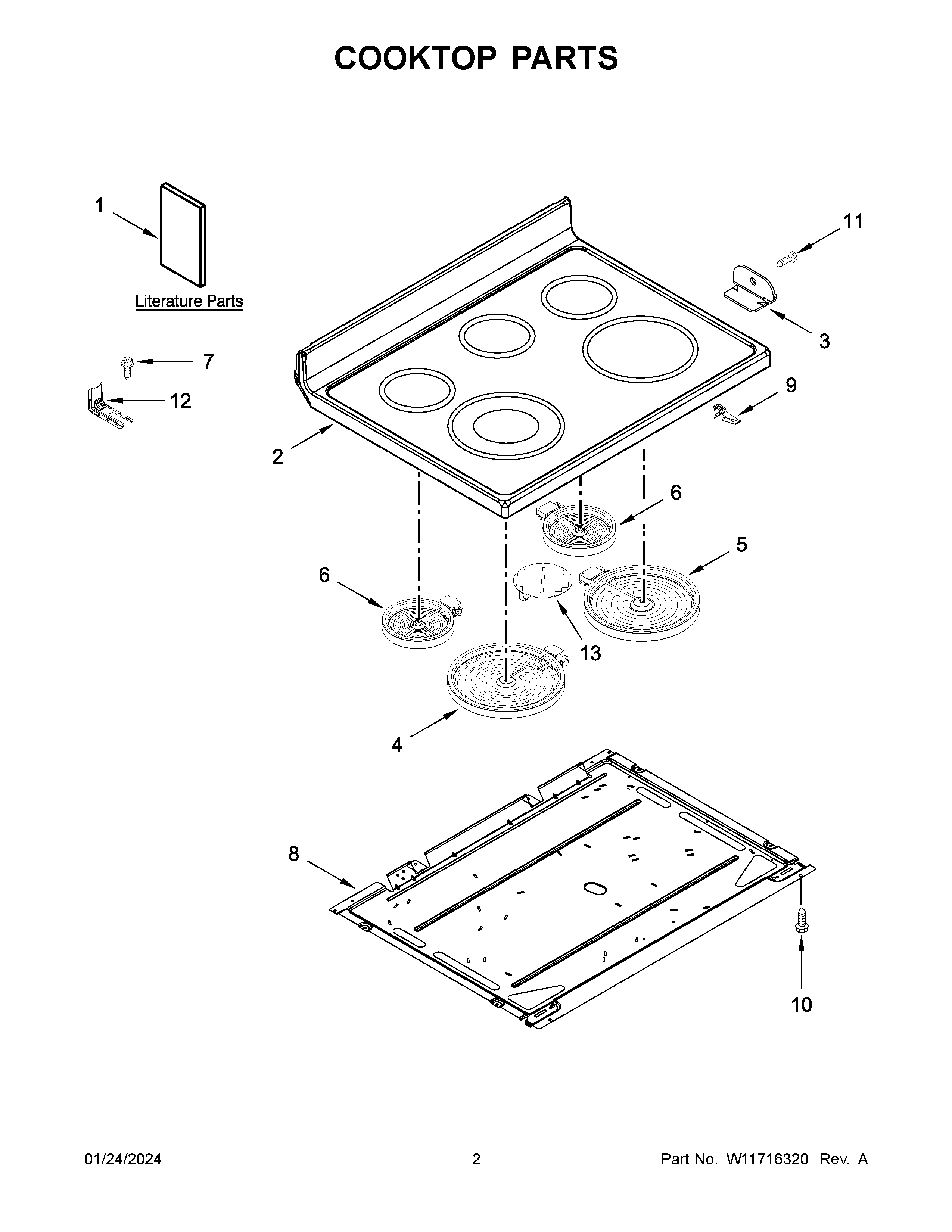 COOKTOP PARTS