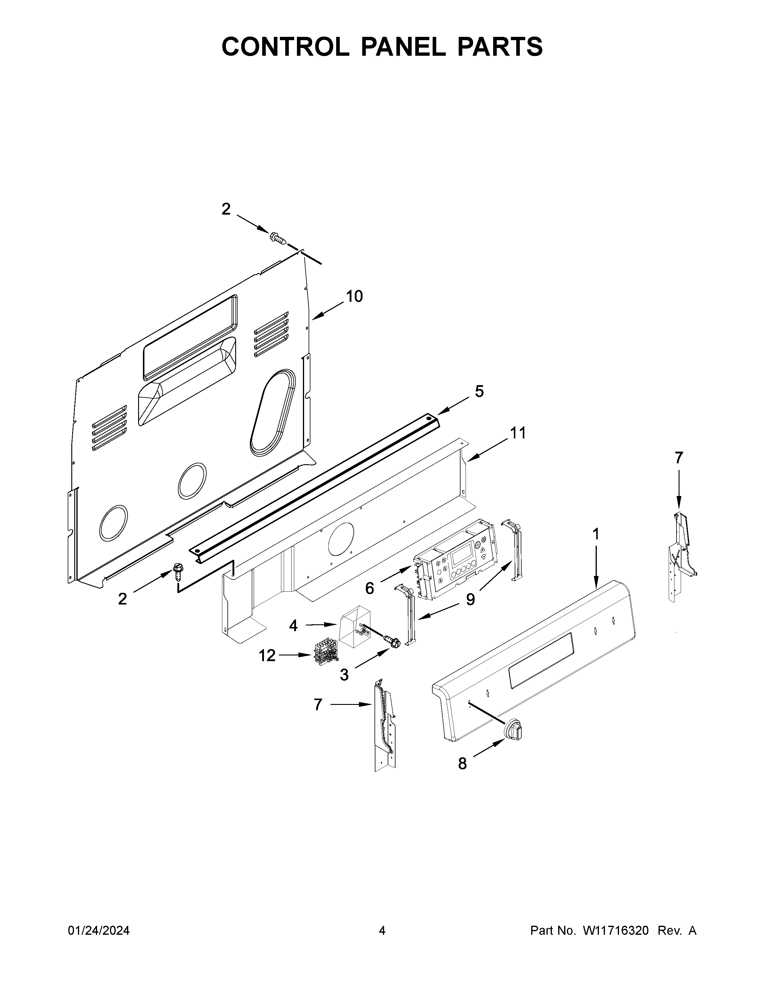 CONTROL PANEL PARTS