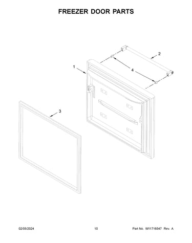 Freezer door parts