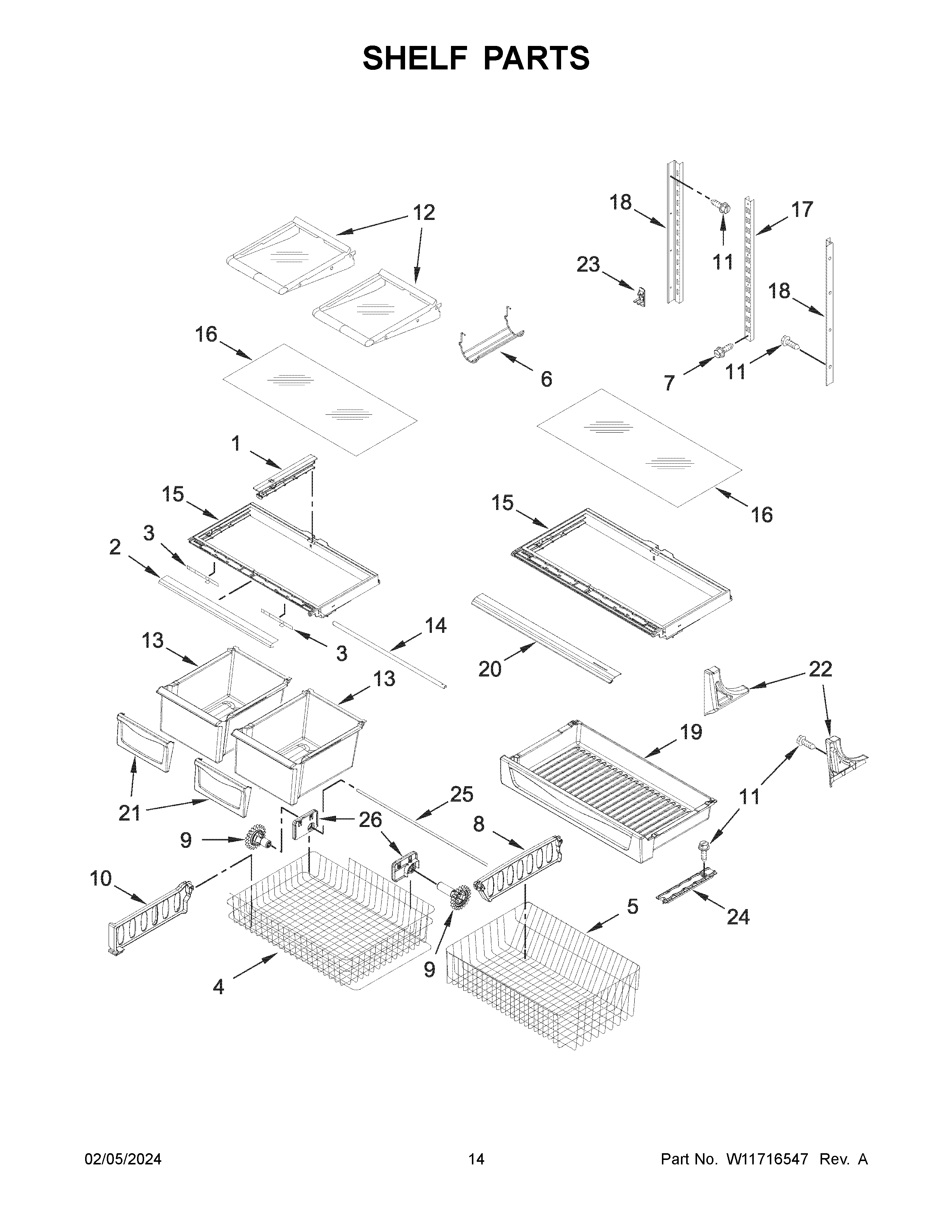 Shelf parts