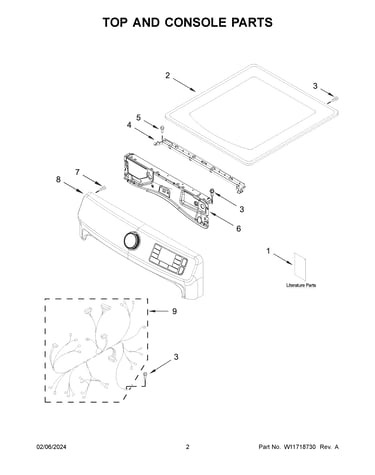 Top and console parts