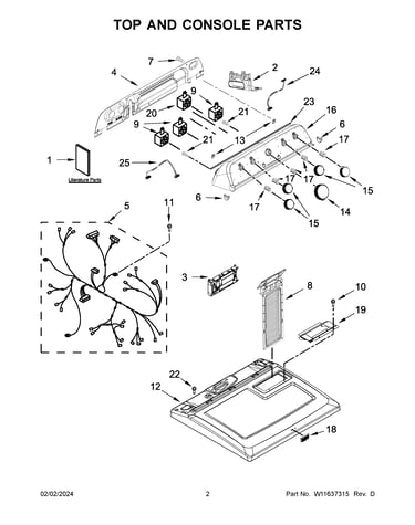 Top and console parts