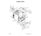 Maytag MED5030MW0 cabinet parts diagram