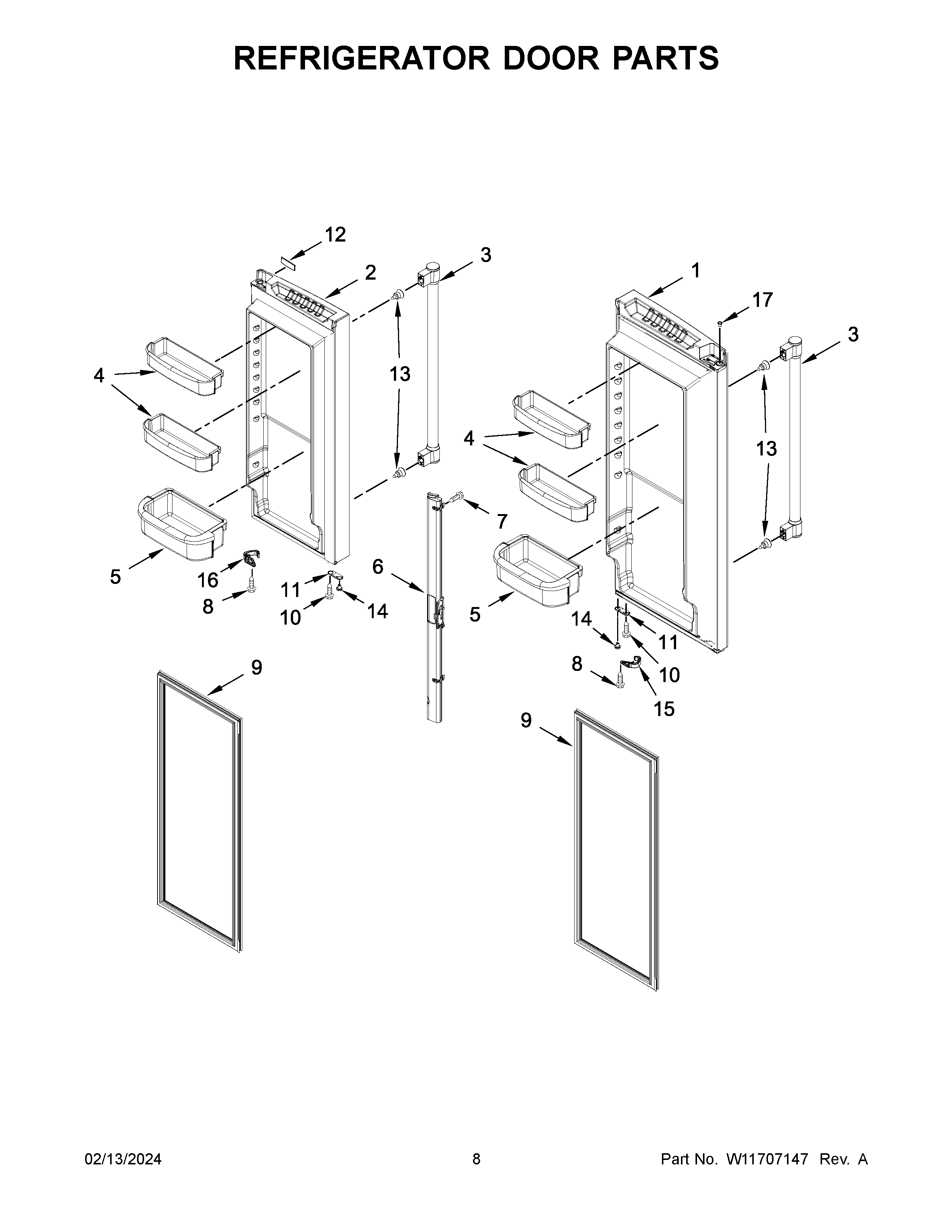 REFRIGERATOR DOOR PARTS