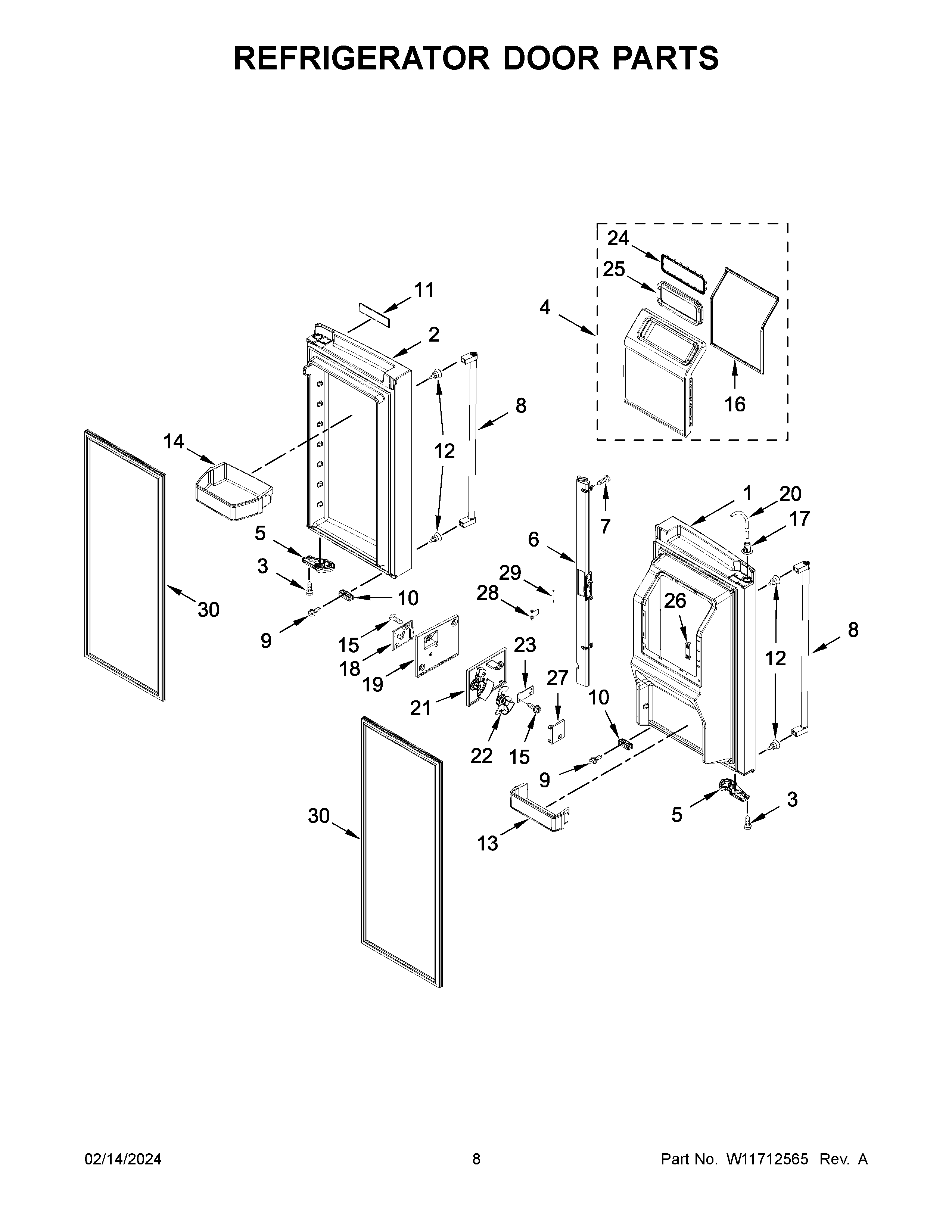 REFRIGERATOR DOOR PARTS