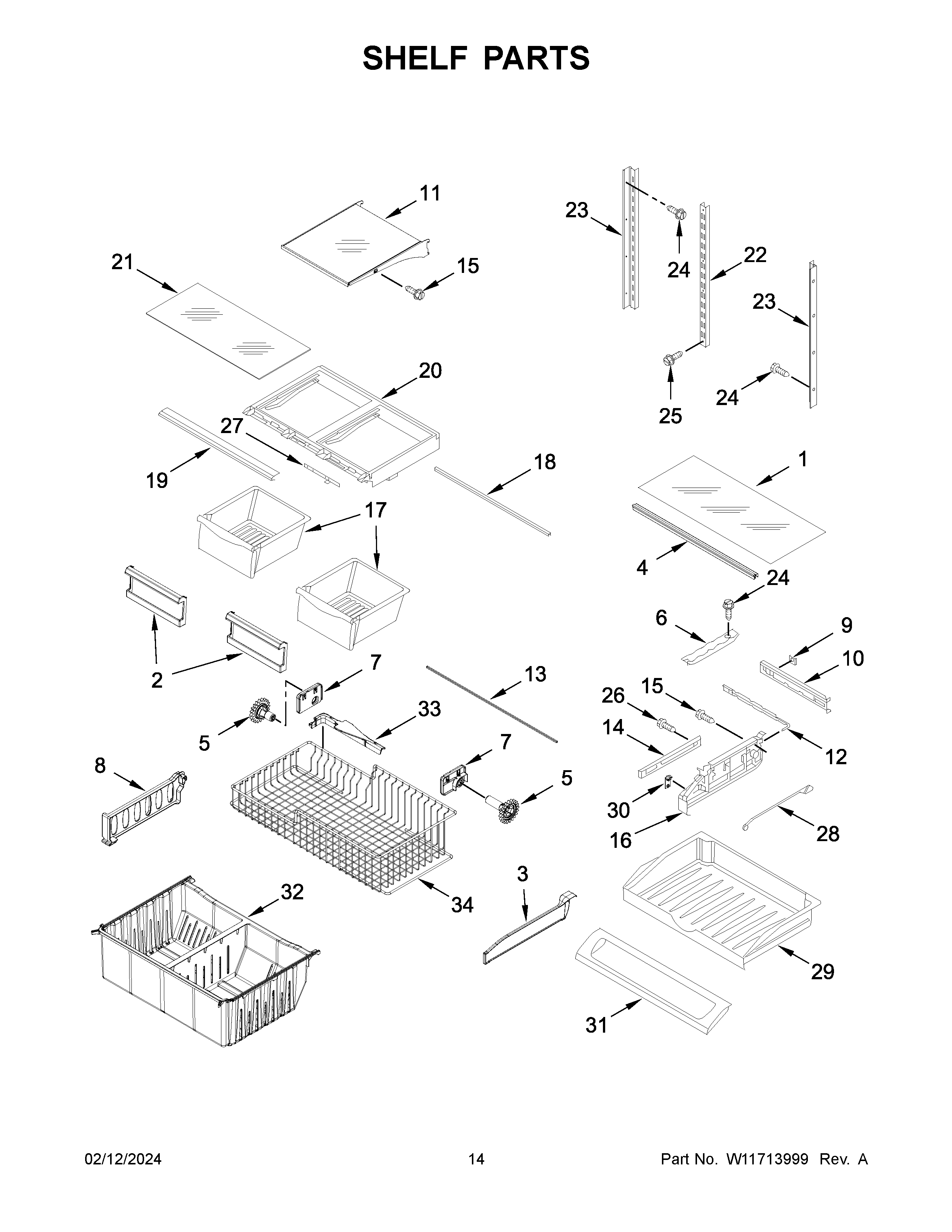 Shelf parts
