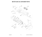 Whirlpool WRS315SDHZ18 motor and ice container parts diagram