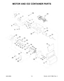Motor and ice container parts