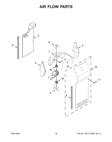 Air flow parts