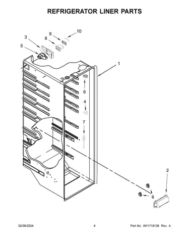 Refrigerator liner parts