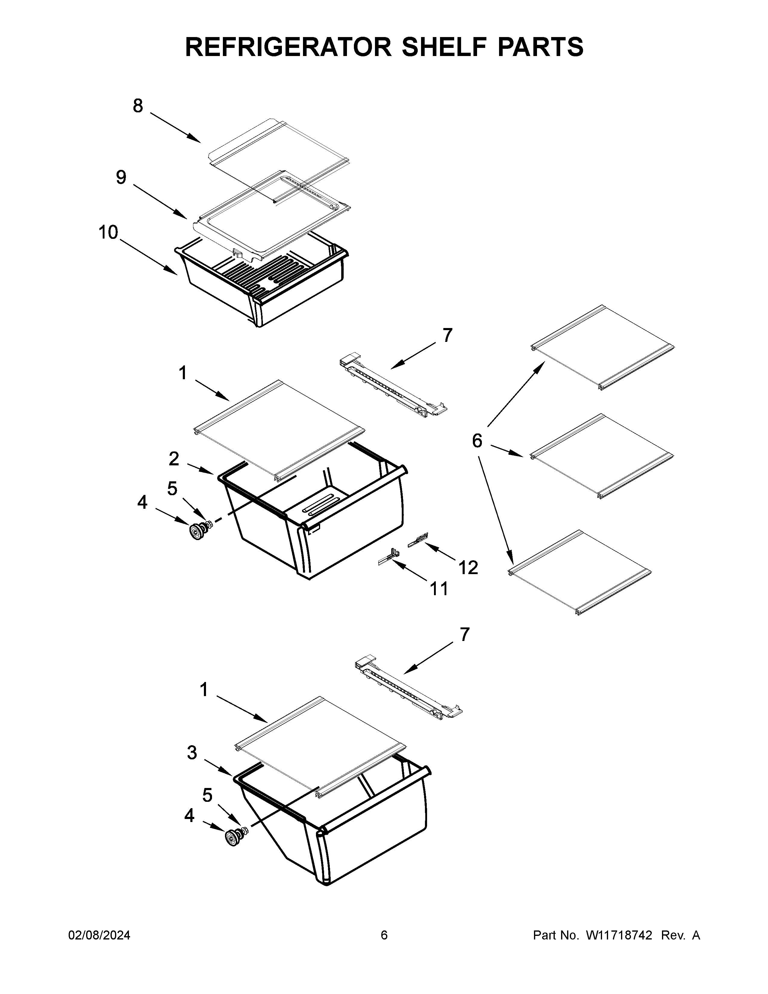 REFRIGERATOR SHELF PARTS