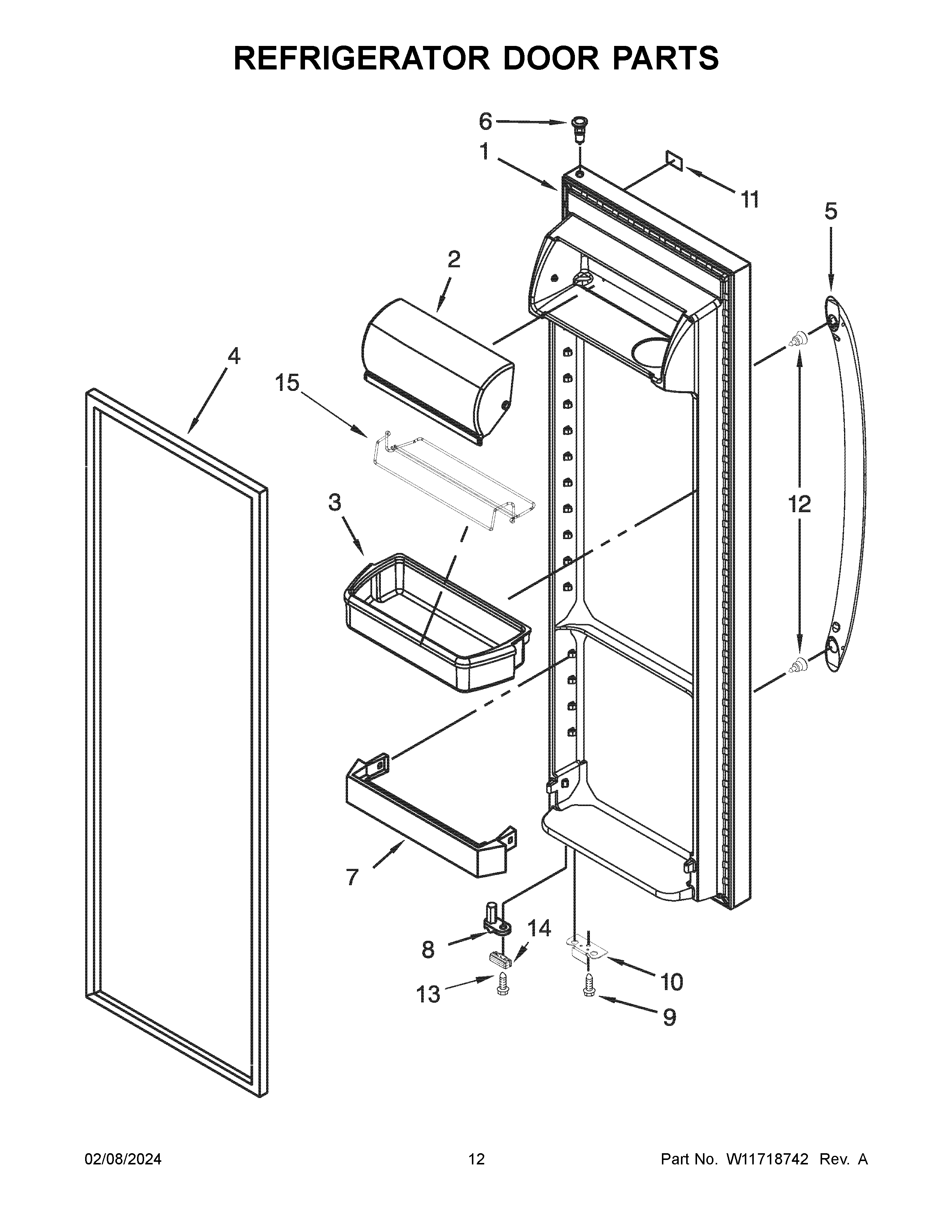 Refrigerator door parts