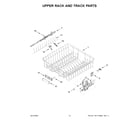 KitchenAid KDPM804KPS2 upper rack and track parts diagram