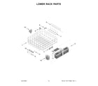 KitchenAid KDPM804KPS2 lower rack parts diagram