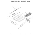 KitchenAid KDPM804KPS2 third level rack and track parts diagram