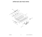 KitchenAid KDTM804KBS3 upper rack and track parts diagram