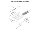 KitchenAid KDTM804KBS3 third level rack and track parts diagram