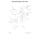 KitchenAid 5KSM55SXXPWH0 base and pedestal unit parts diagram