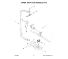 KitchenAid KDTE204KBS3 upper wash and rinse parts diagram