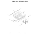 KitchenAid KDTE204KWH3 upper rack and track parts diagram