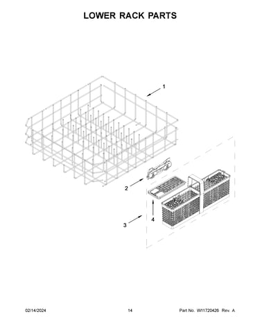 Lower rack parts