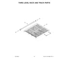 KitchenAid KDTE204KBL3 third level rack and track parts diagram