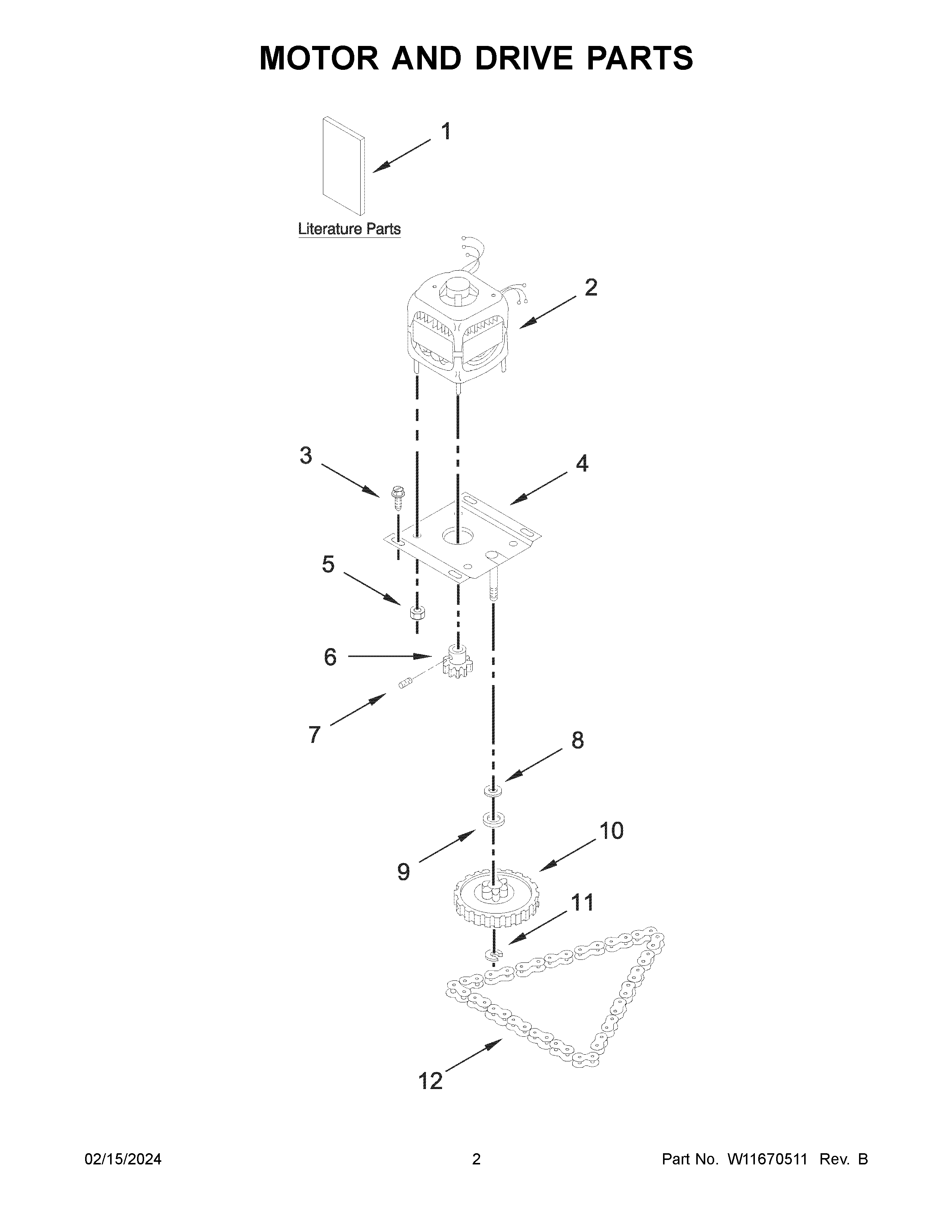 Motor and drive parts