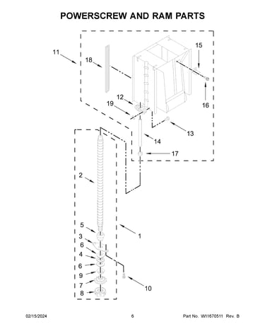 Powerscrew and ram parts