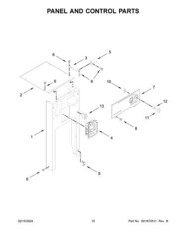 Panel and control parts
