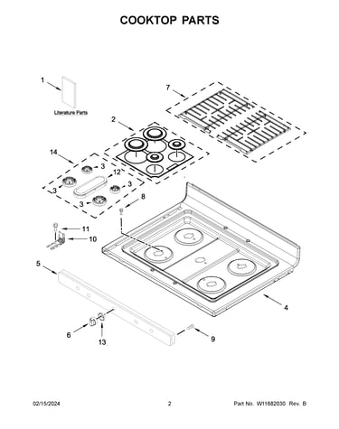 Cooktop parts