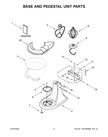 Base and pedestal unit parts