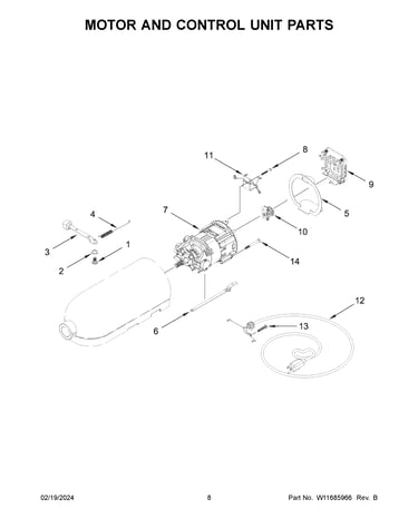 Motor and control unit parts