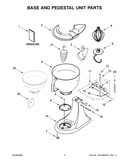 Base and pedestal unit parts