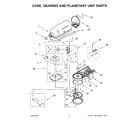 KitchenAid 5KSM195PSAPP5 case, gearing and planetary unit parts diagram