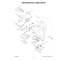 KitchenAid KRFF305EBS07 refrigerator liner parts diagram