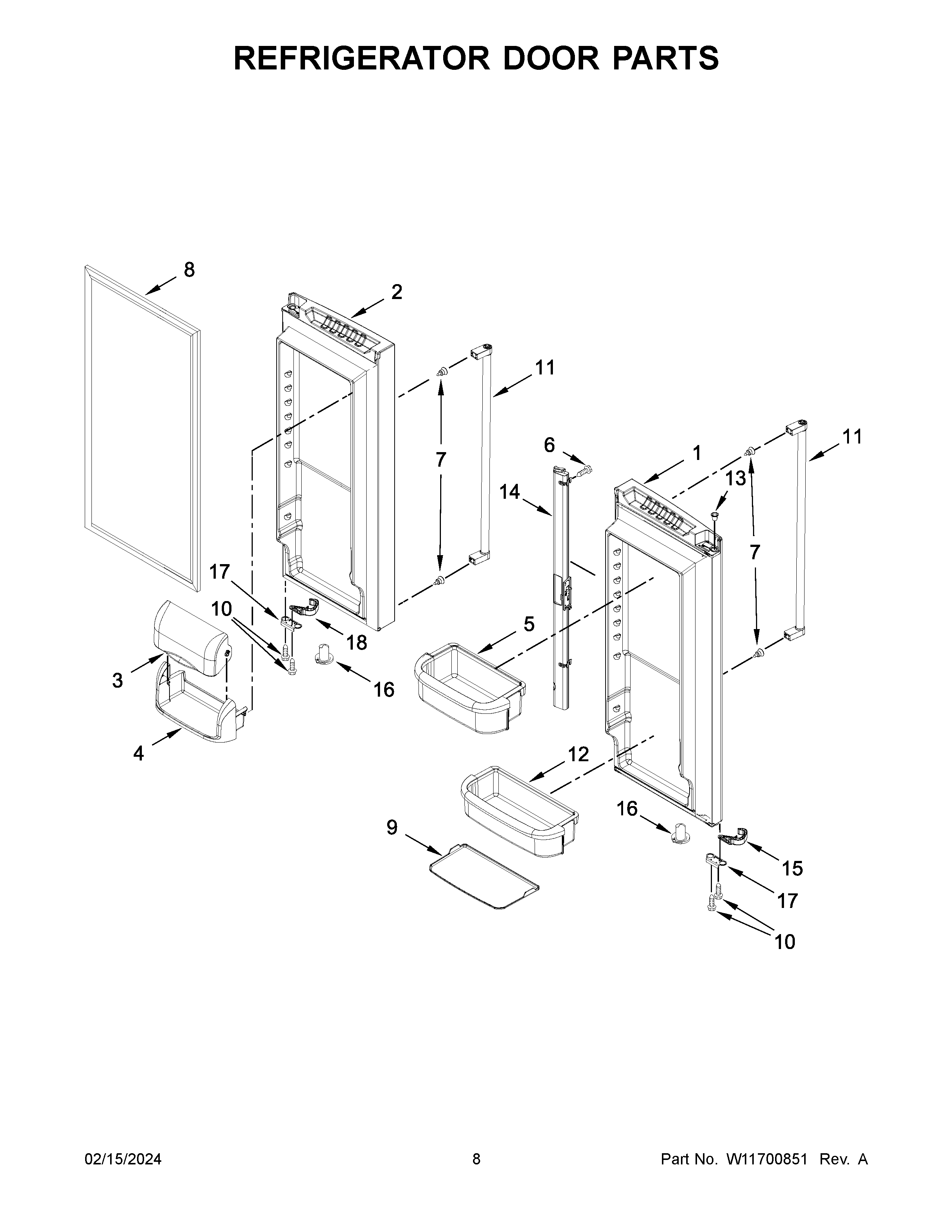 REFRIGERATOR DOOR PARTS