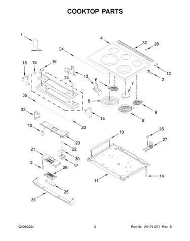 Cooktop parts