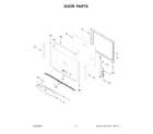 Whirlpool WEE745H0LZ4 door parts diagram