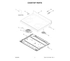 Whirlpool WFES3030RS0 cooktop parts diagram