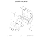 Whirlpool WFES3030RS0 control panel parts diagram