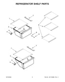 Refrigerator shelf parts