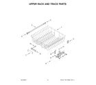 KitchenAid KDFE204KWH3 upper rack and track parts diagram